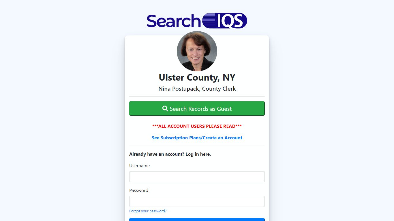 Ulster County, NY - Search Online Records - SearchIQS