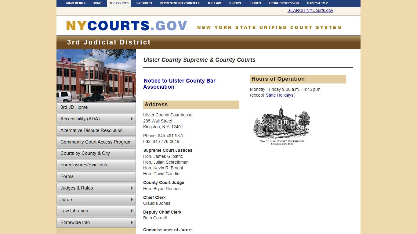 Ulster County Supreme and County - 3JD | NYCOURTS.GOV